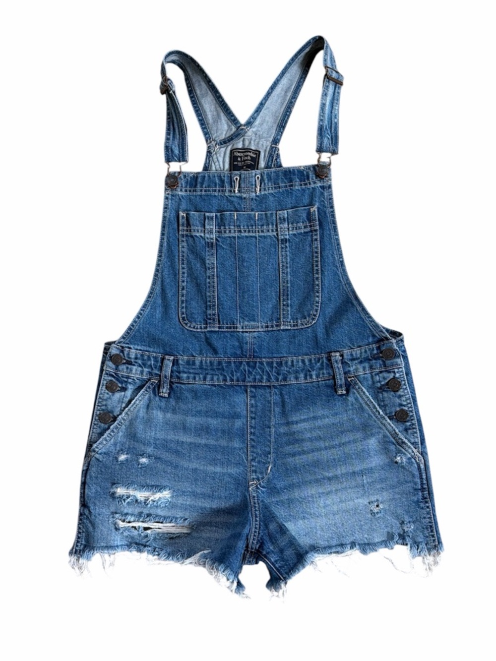 Abercrombie & Fitch‎ Distressed Shorts Jean Overalls Size Medium